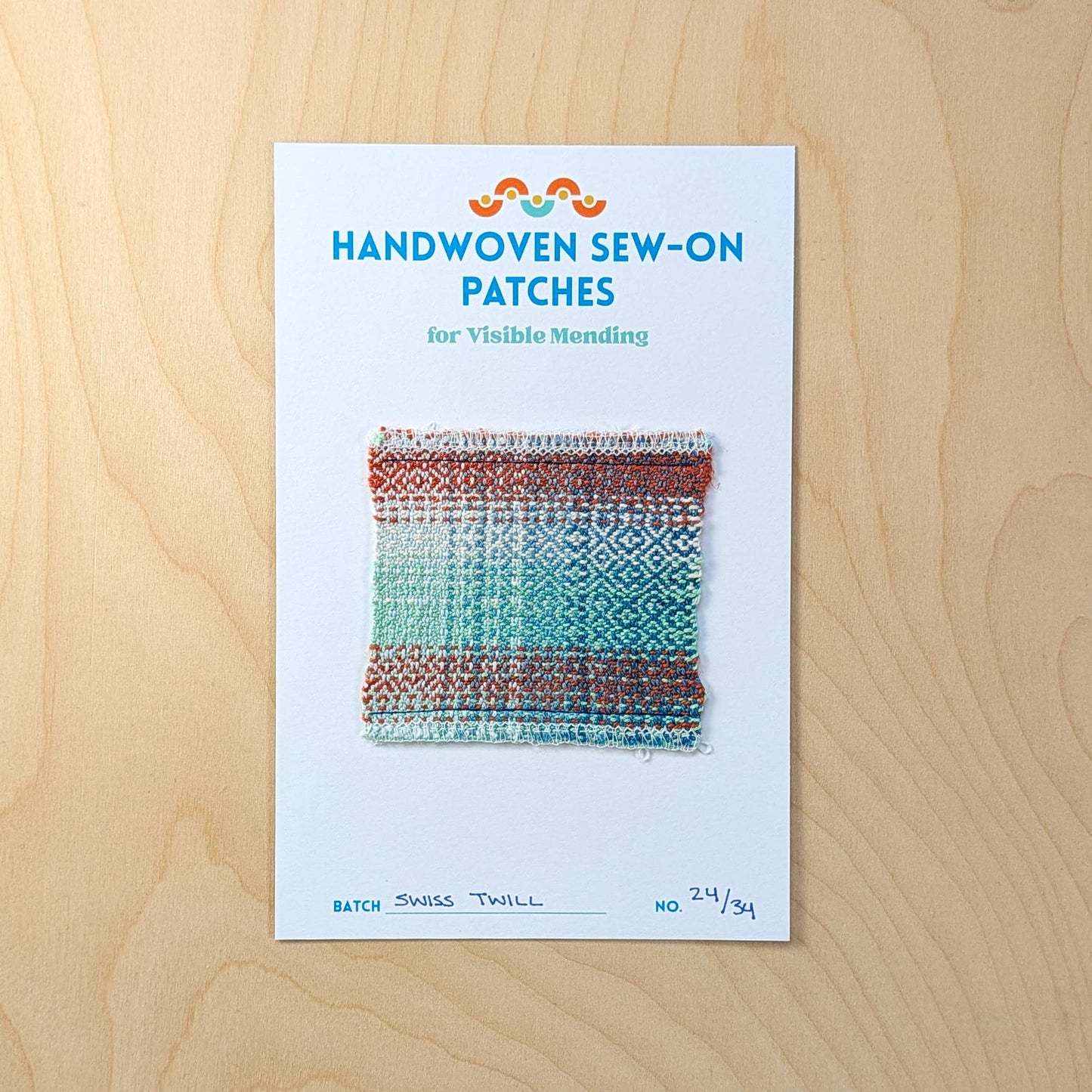 Handwoven Sew-on Patch - Swiss Twill No. 24 of 34
