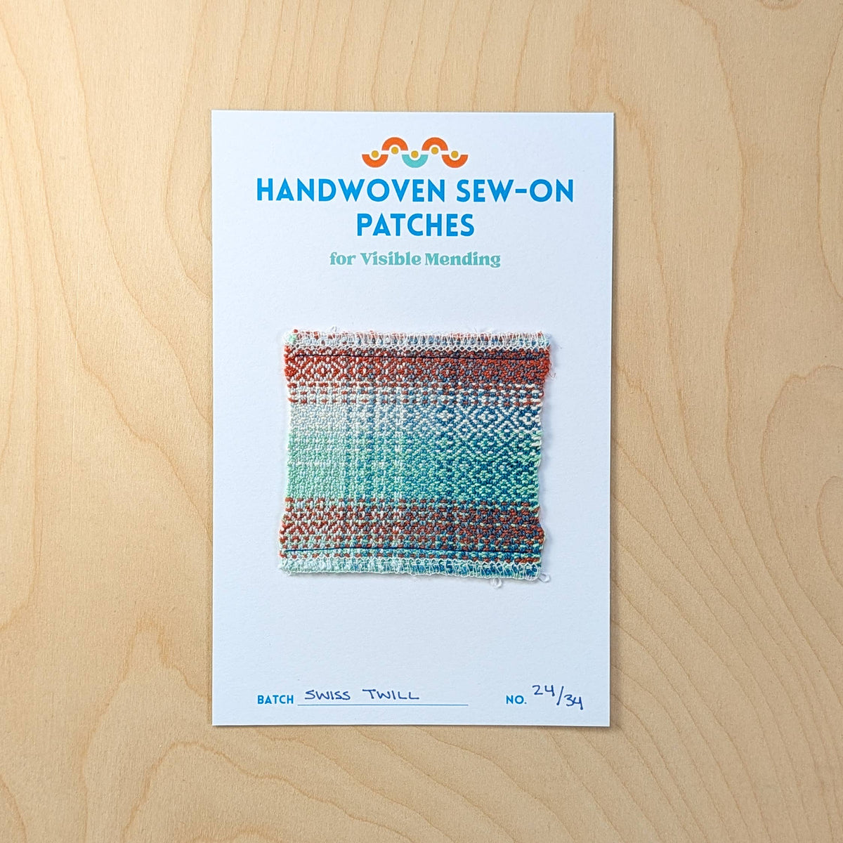 Handwoven Sew-on Patch - Swiss Twill No. 24 of 34