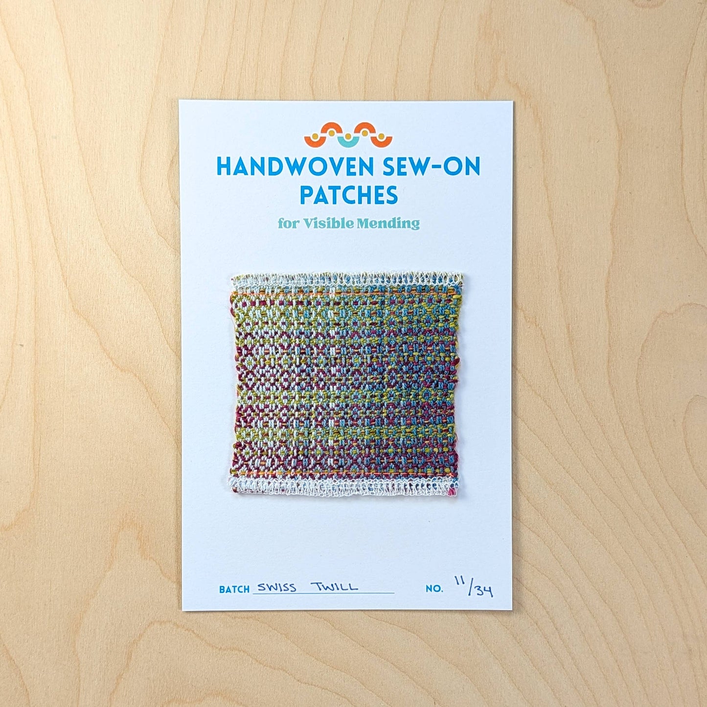 Handwoven Sew-on Patch - Swiss Twill No. 11 of 34