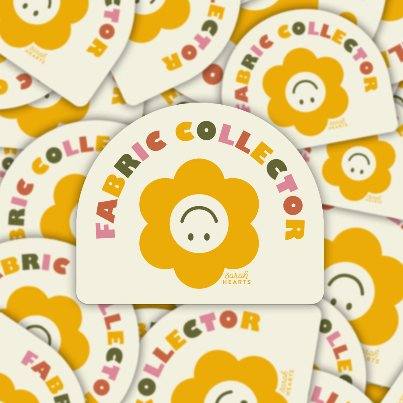 Fabric Collector sticker multicolor - Sarah Hearts