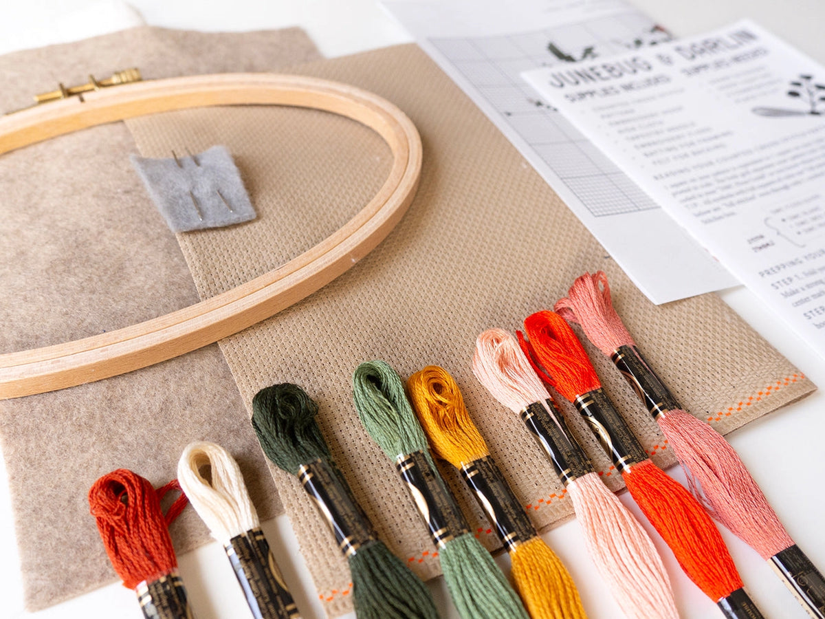 Rosy chaos cross stitch kit
