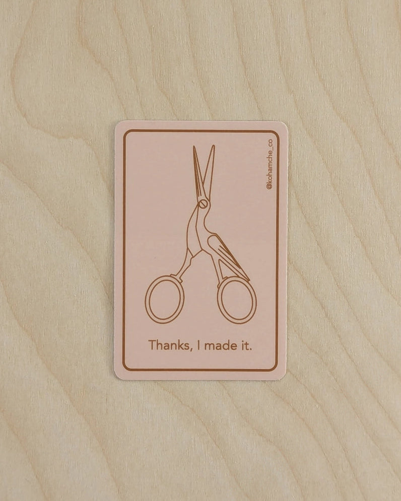Thanks, I made it scissors sticker