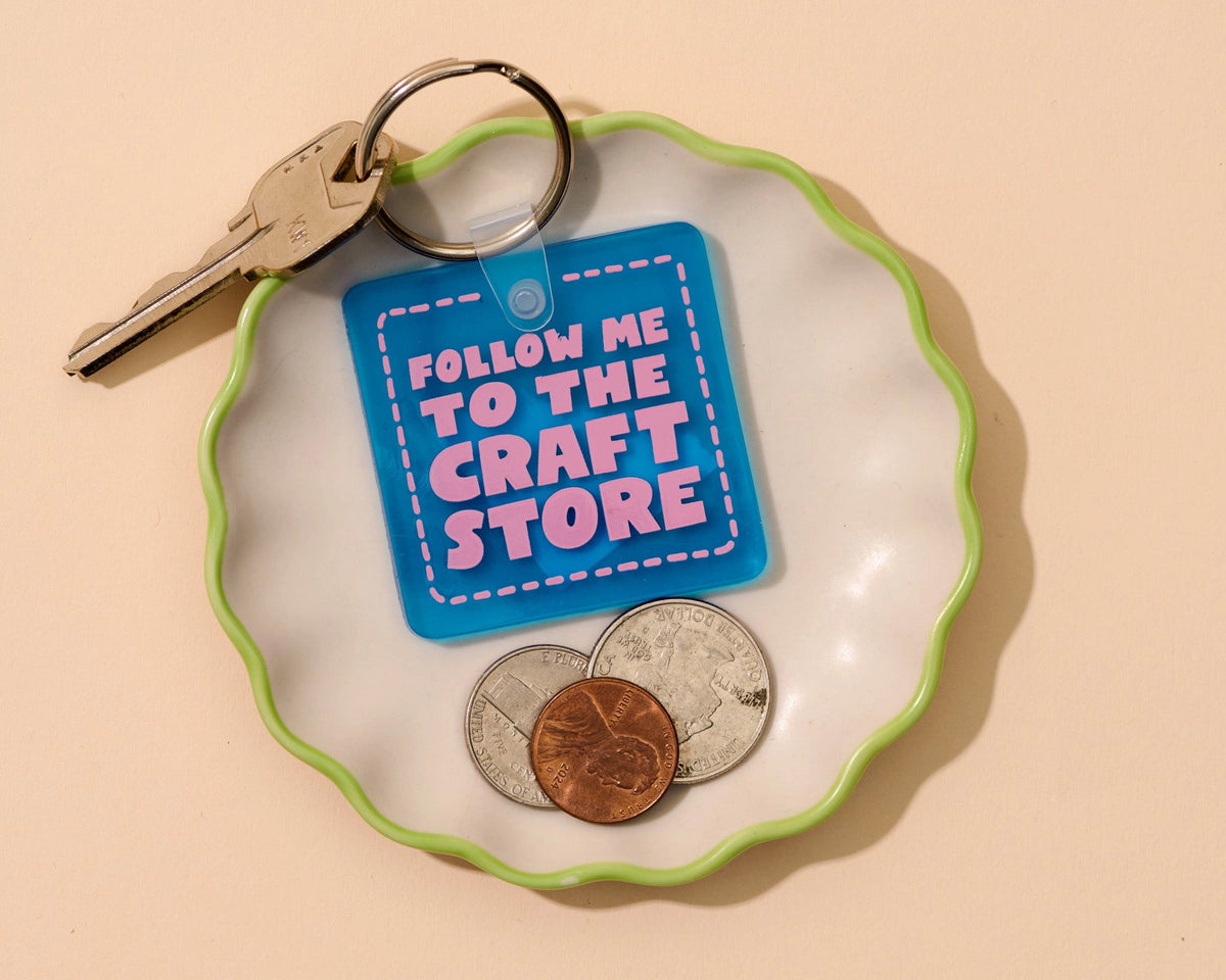 Follow me to the craft store keychain