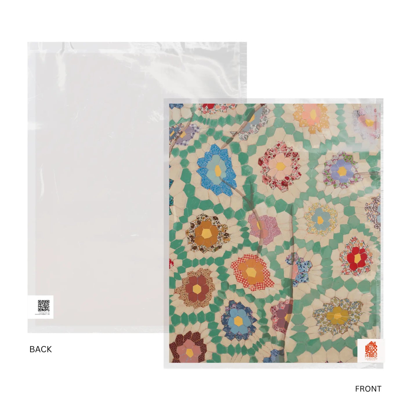 Green hexagon quilt 8 x 10 Quilt Print - Laurenspired