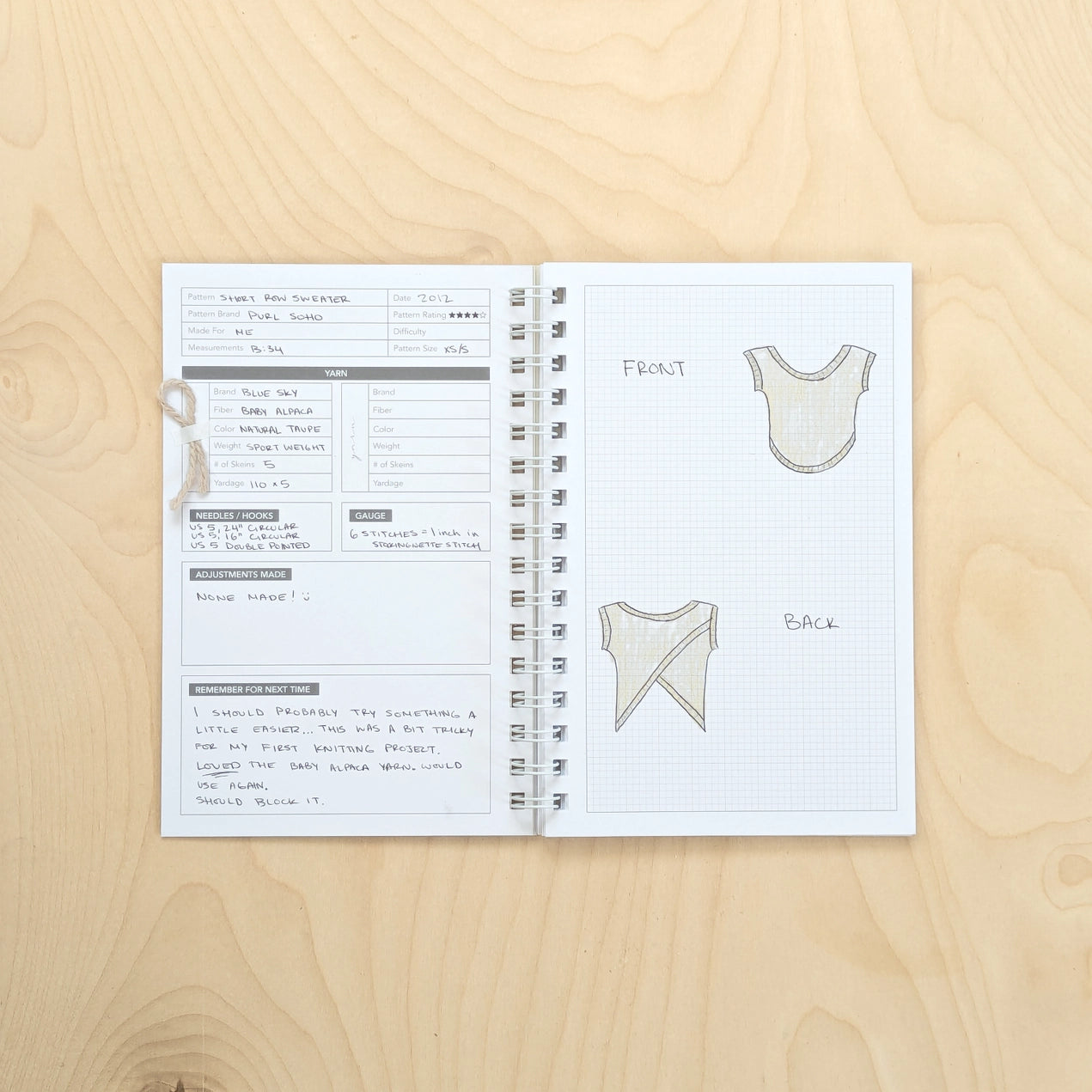 Knitting and Crochet Journal