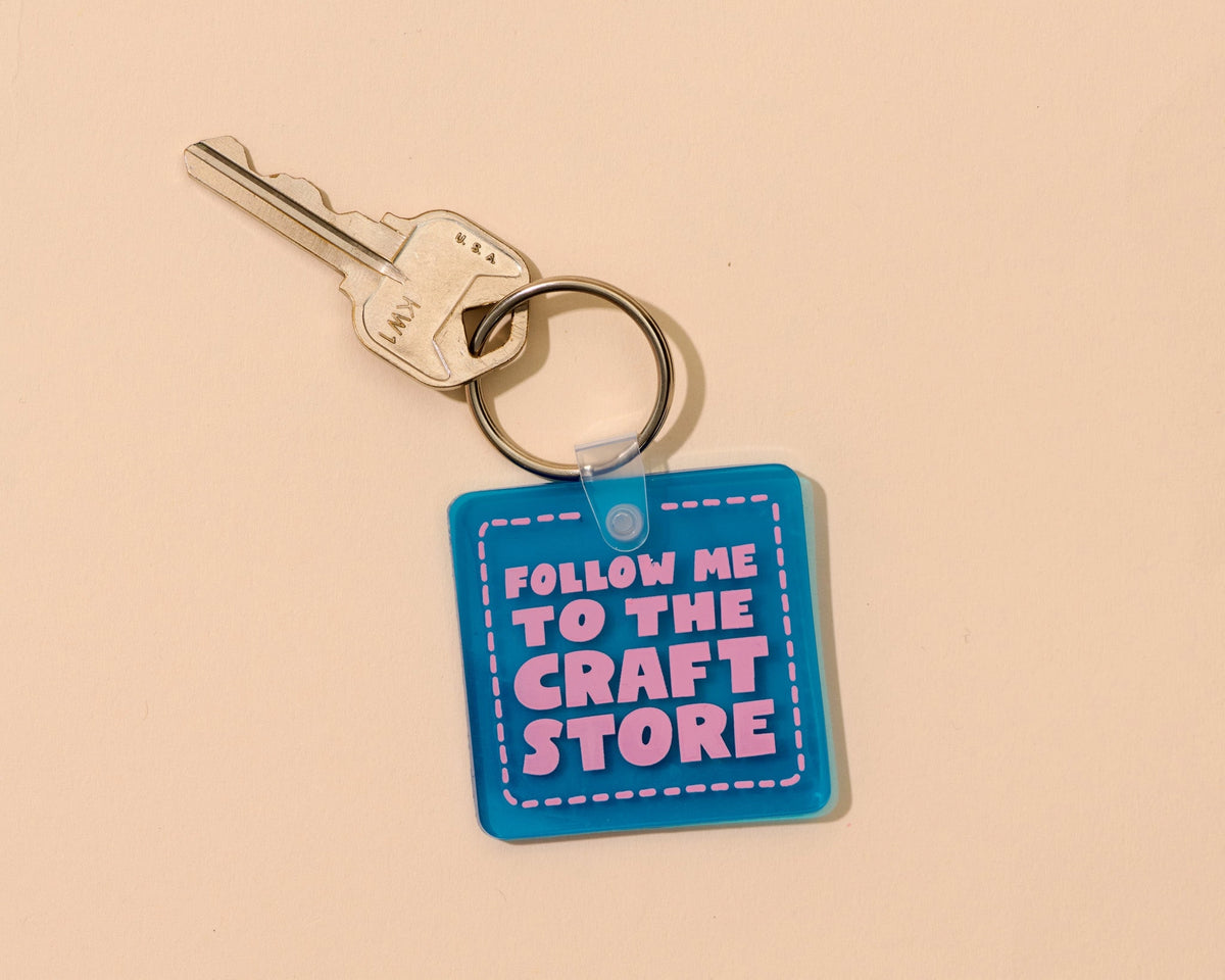 Follow me to the craft store keychain