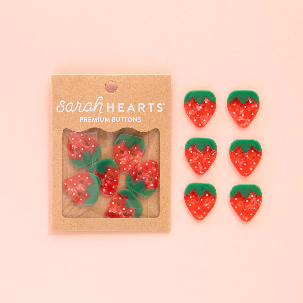 Strawberry Large 1" Buttons