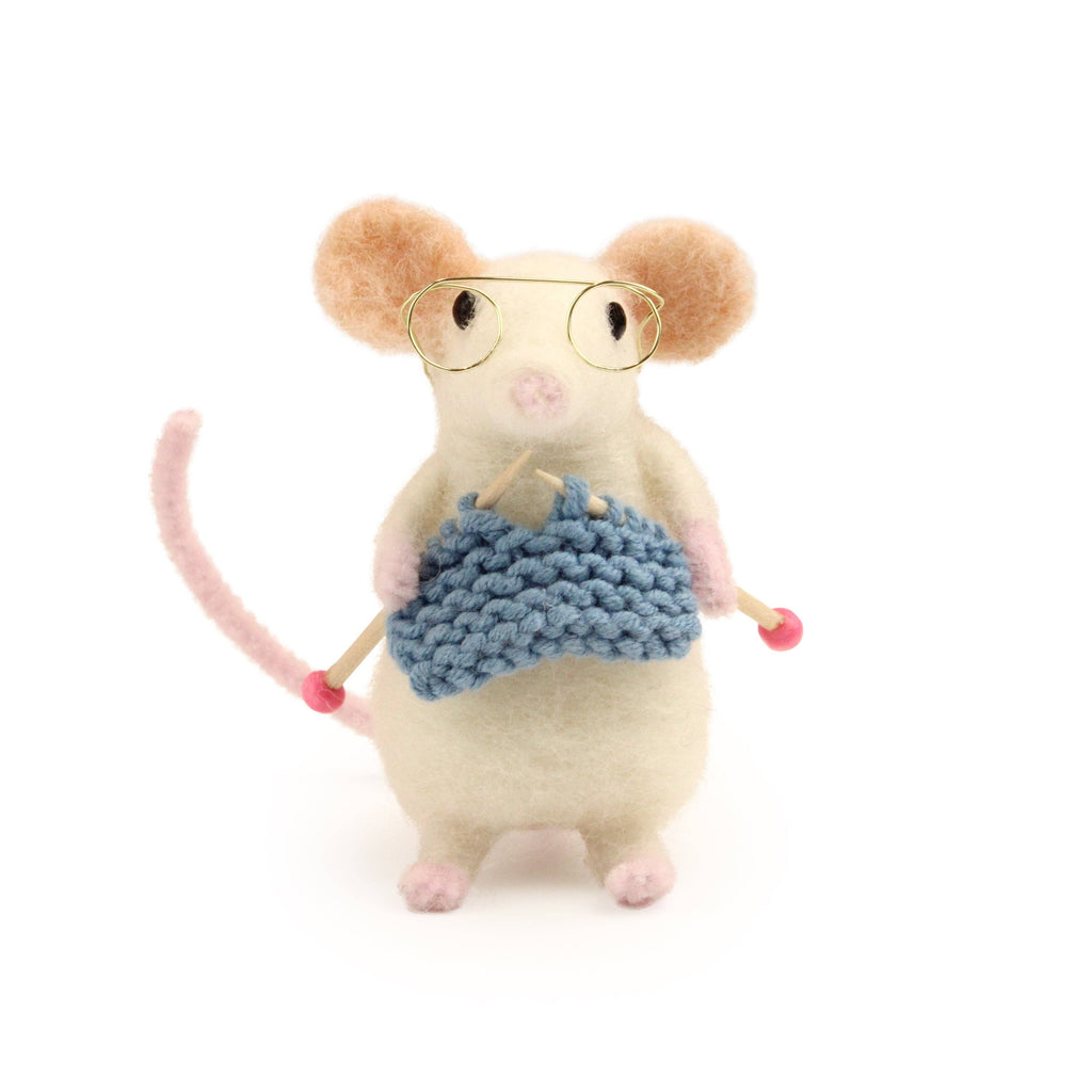 Knitting Mouse Small Needle Felt Kit
