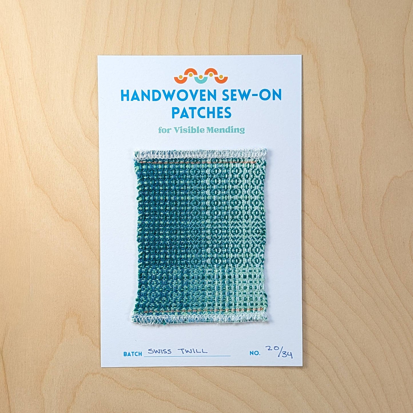 Handwoven Sew-on Patch - Swiss Twill No. 20 of 34