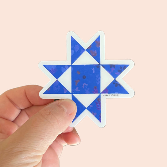 Blue Ohio Star Sticker - Laurenspired