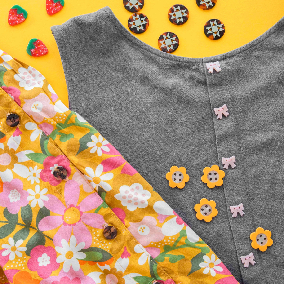 Quilt Star Small 5/8" Buttons