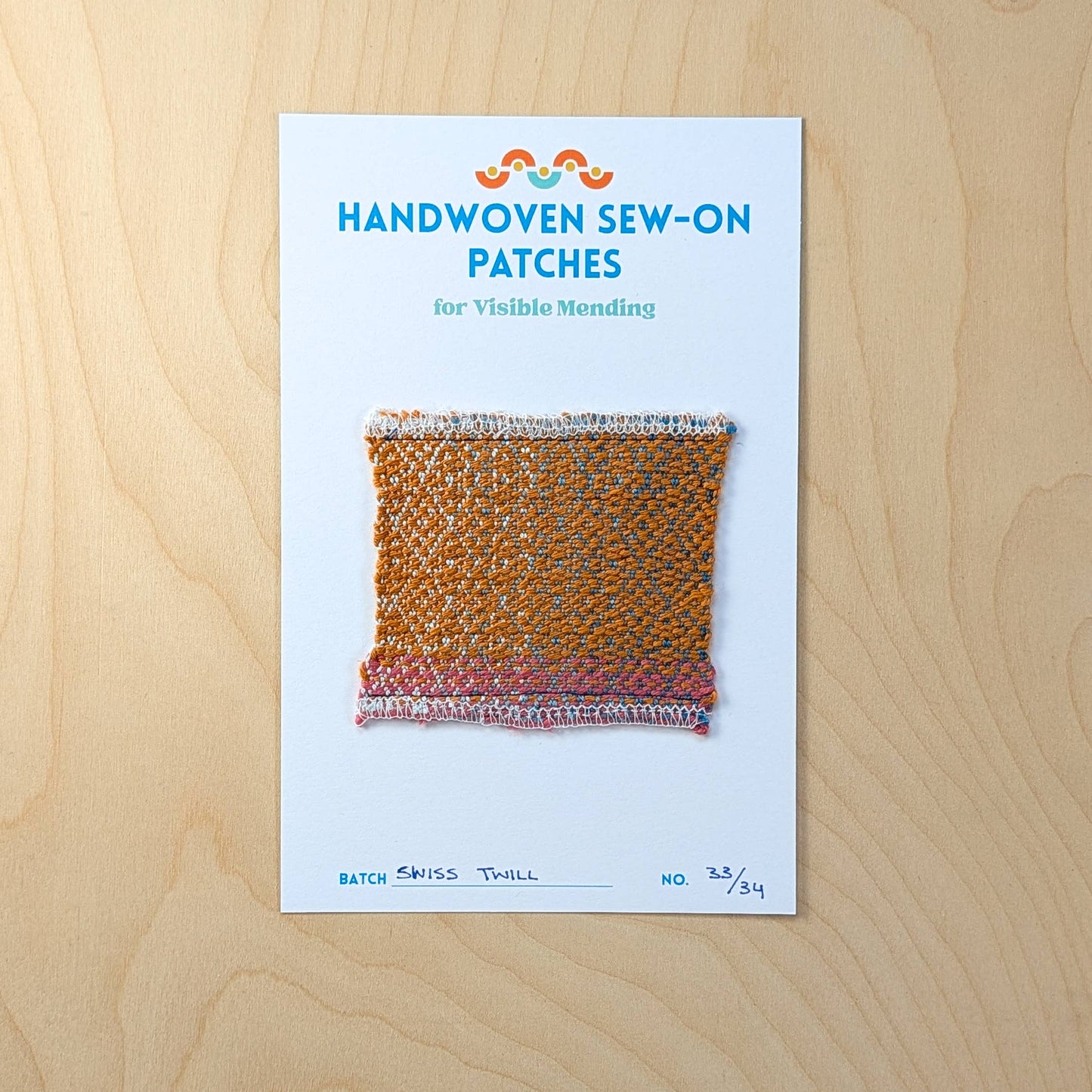 Handwoven Sew-on Patch - Swiss Twill No. 33 of 34
