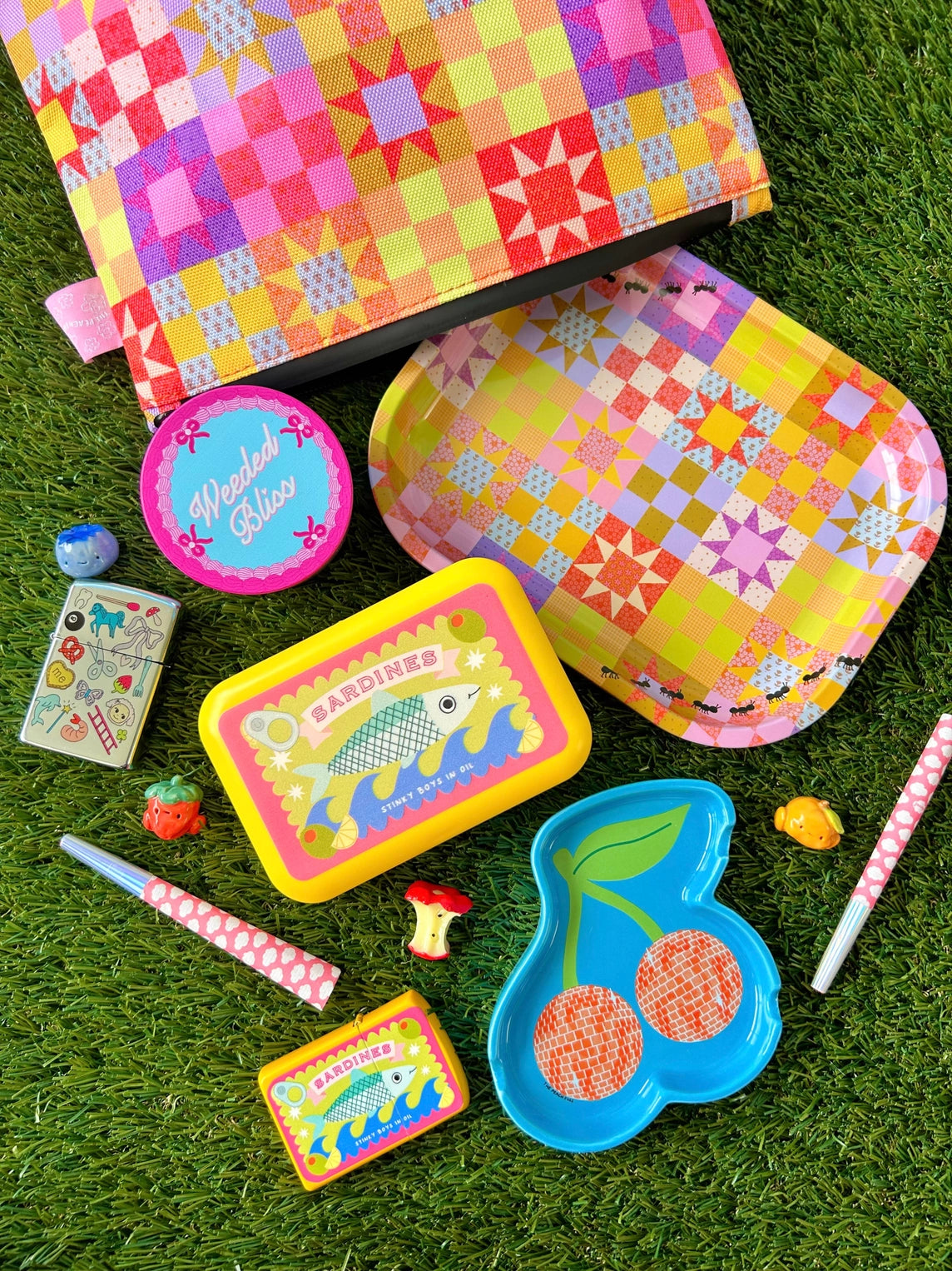Patchwork quilt tray