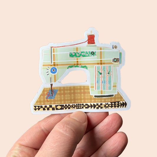 Retro sewing machine sticker - Laurenspired