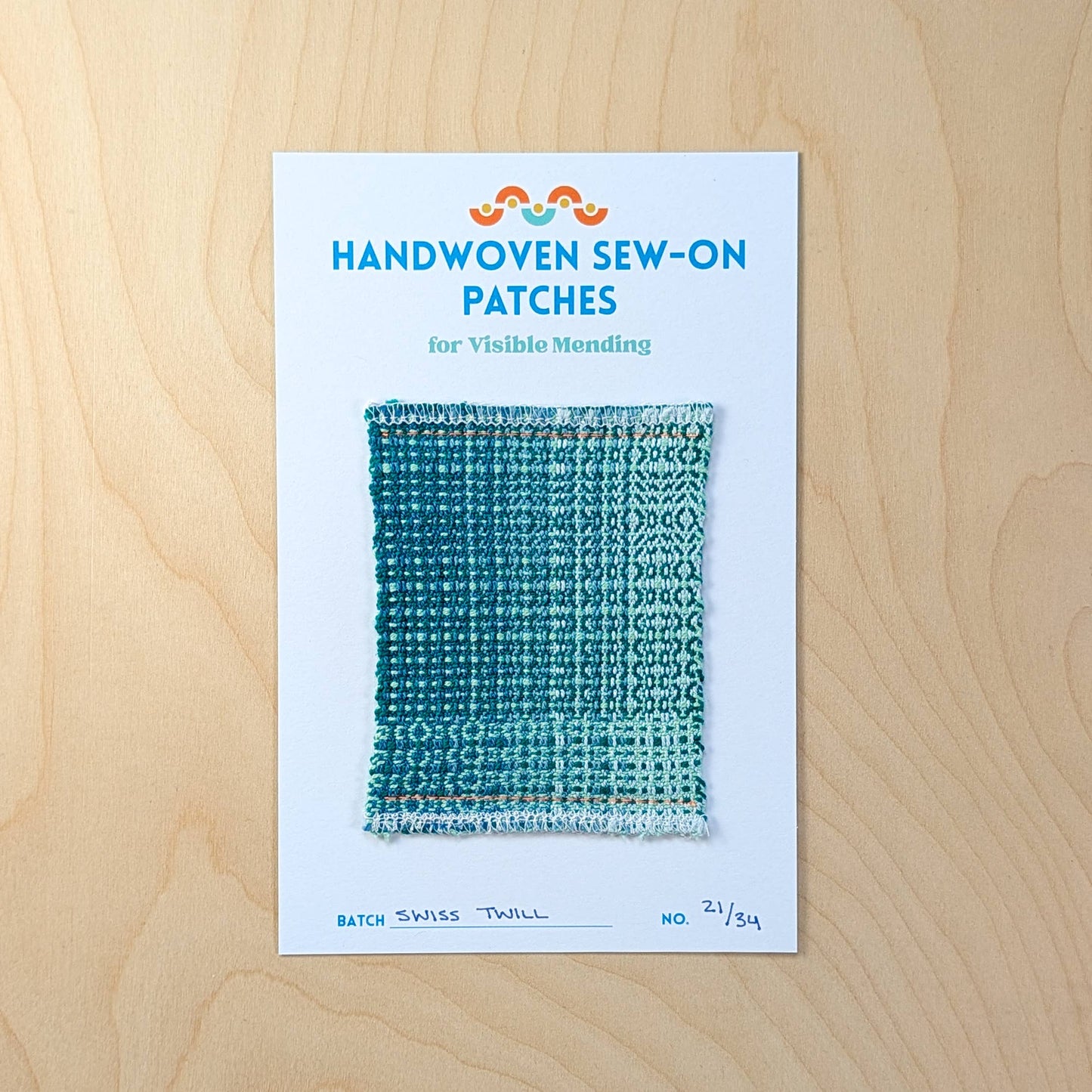 Handwoven Sew-on Patch - Swiss Twill No. 21 of 34