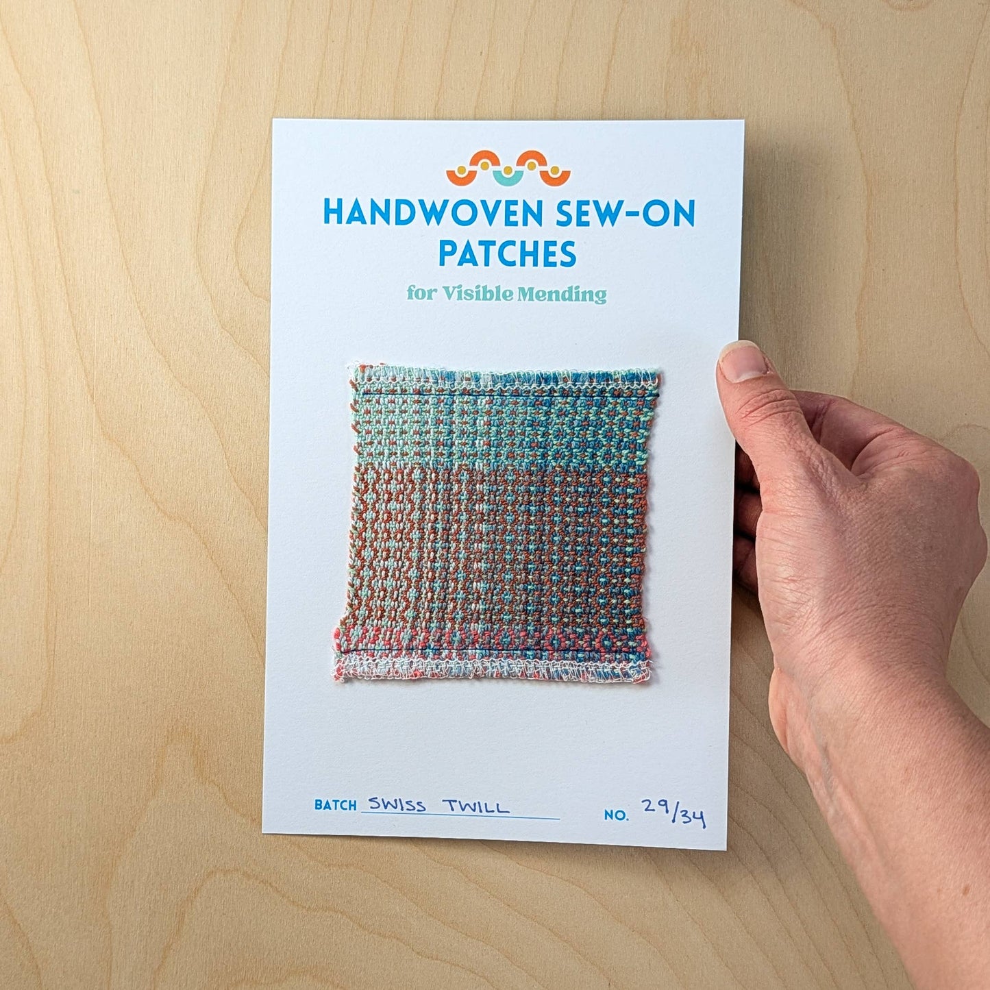 Handwoven Sew-on Patch - Swiss Twill No. 29 of 34