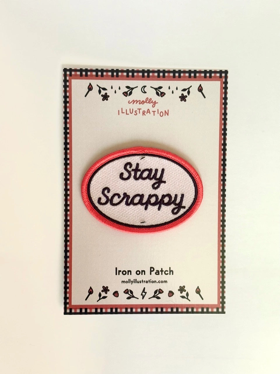 Stay Scrappy vintage style patch