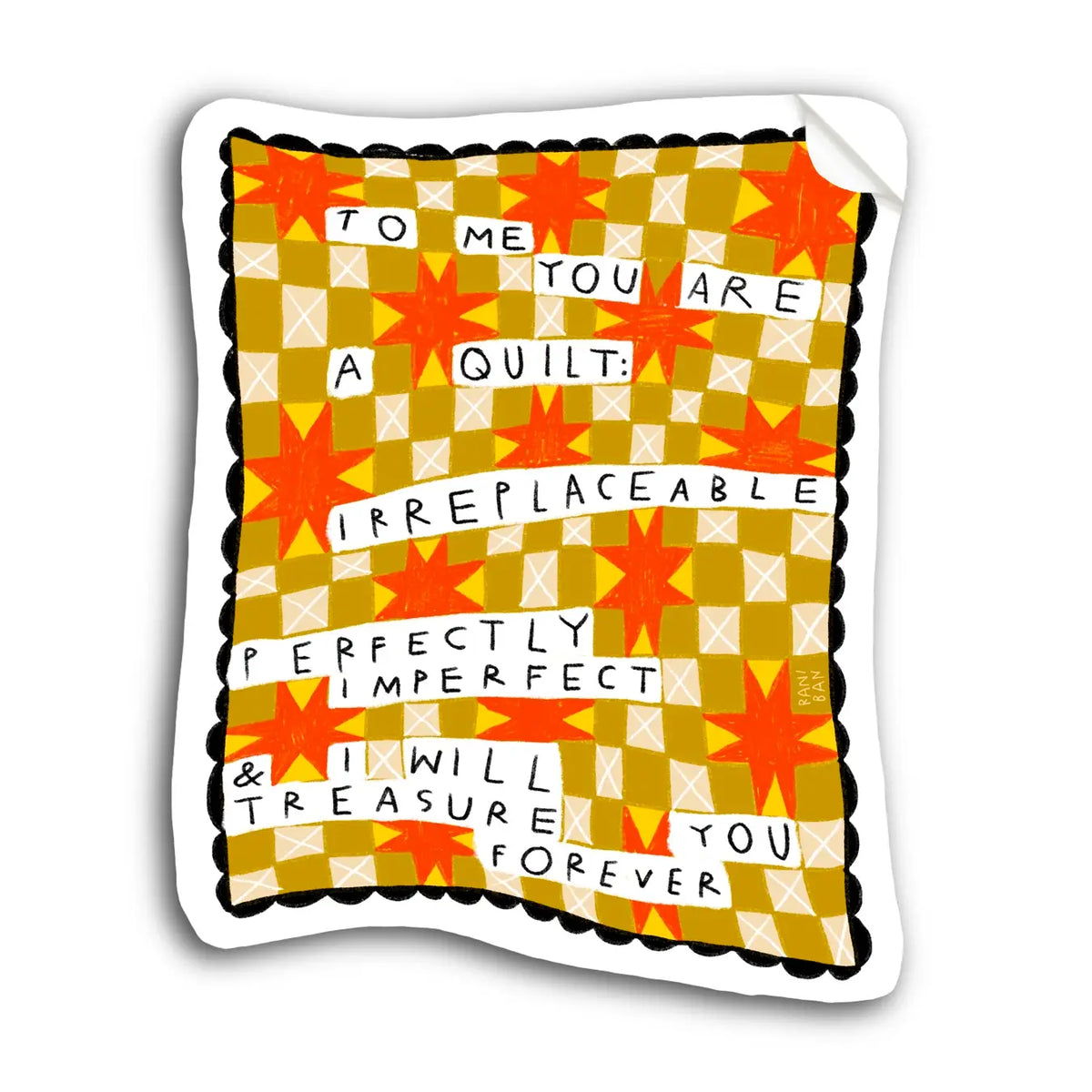 To me you are a quilt sticker