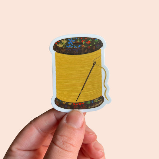 Yellow thread sticker - Laurenspired
