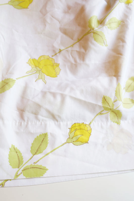 Yellow stem roses vintage sheet