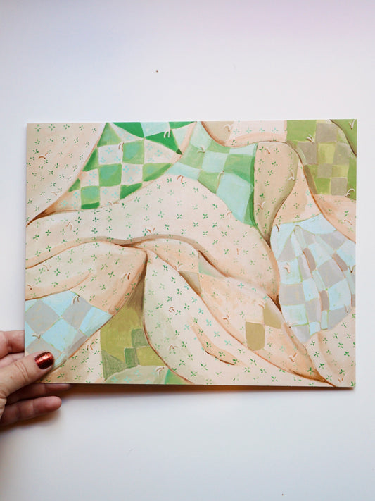 Green and cream 8 x 10 Quilt Print - Laurenspired