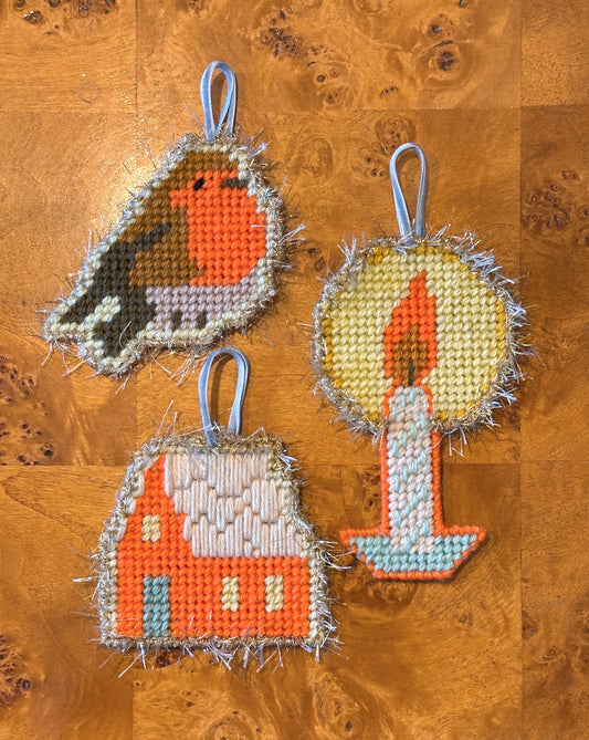 DIGITAL DOWNLOAD 3 needlepoint ornament patterns