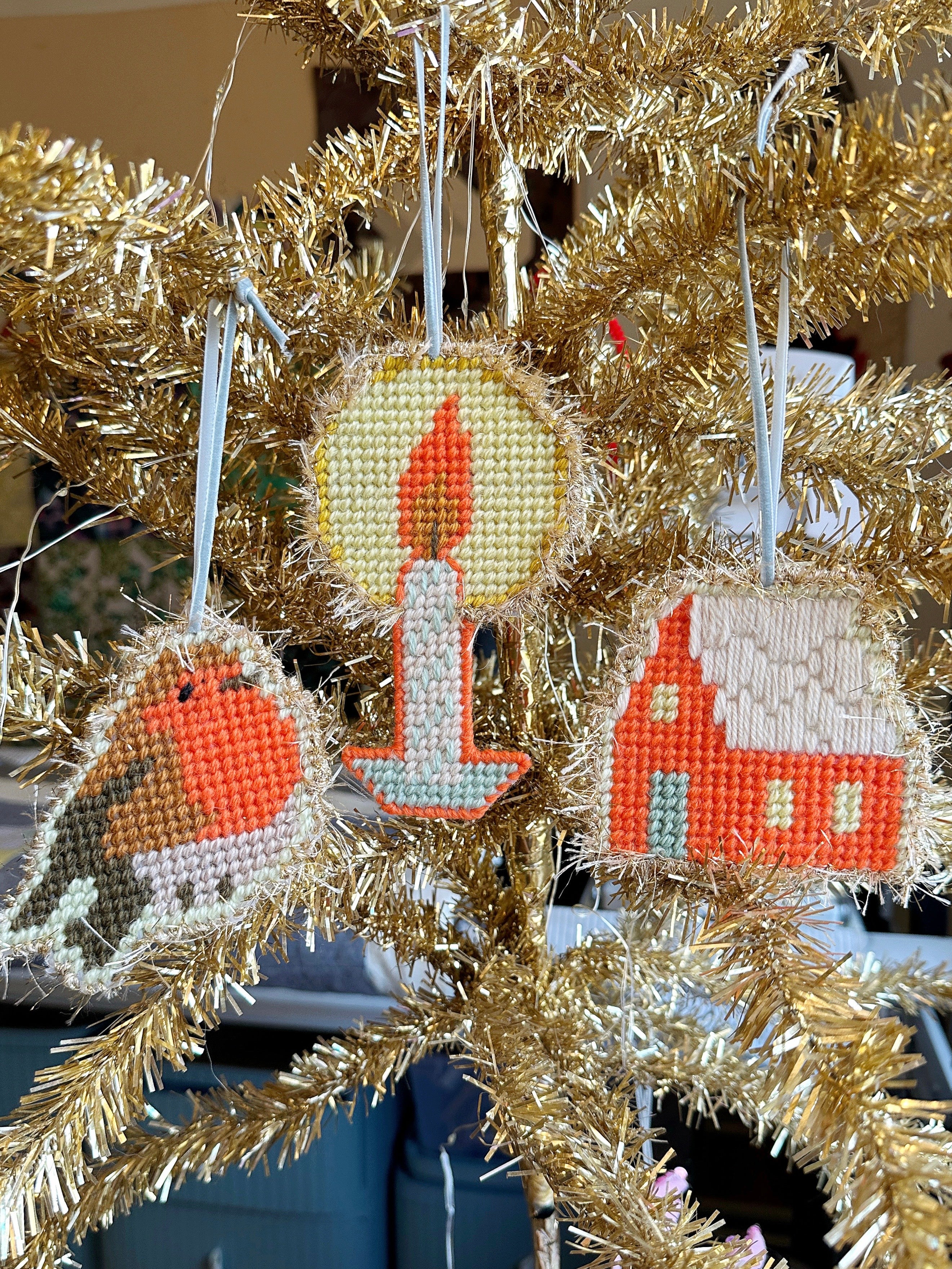 DIGITAL DOWNLOAD 3 needlepoint ornament patterns