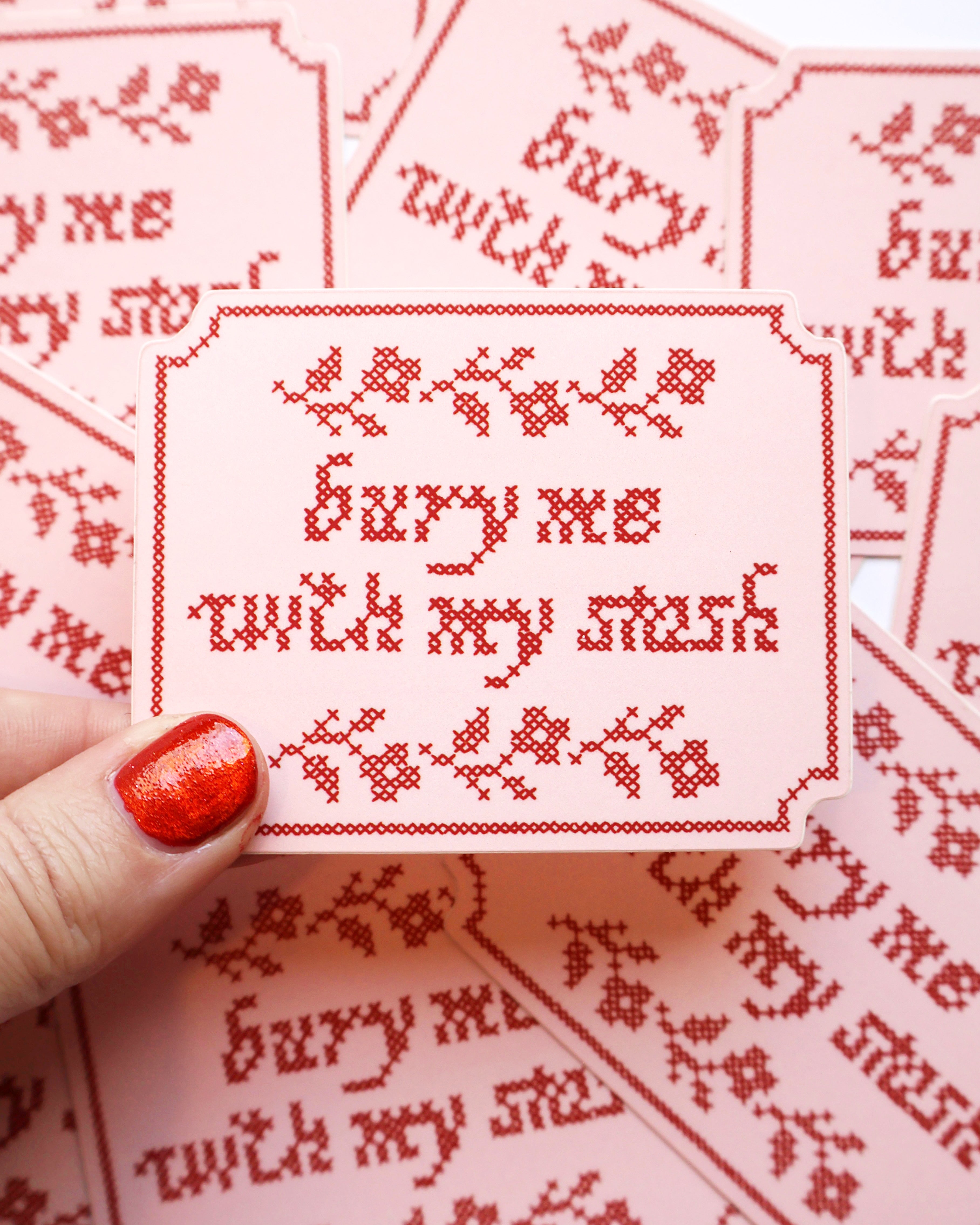 Bury me with my stash sticker