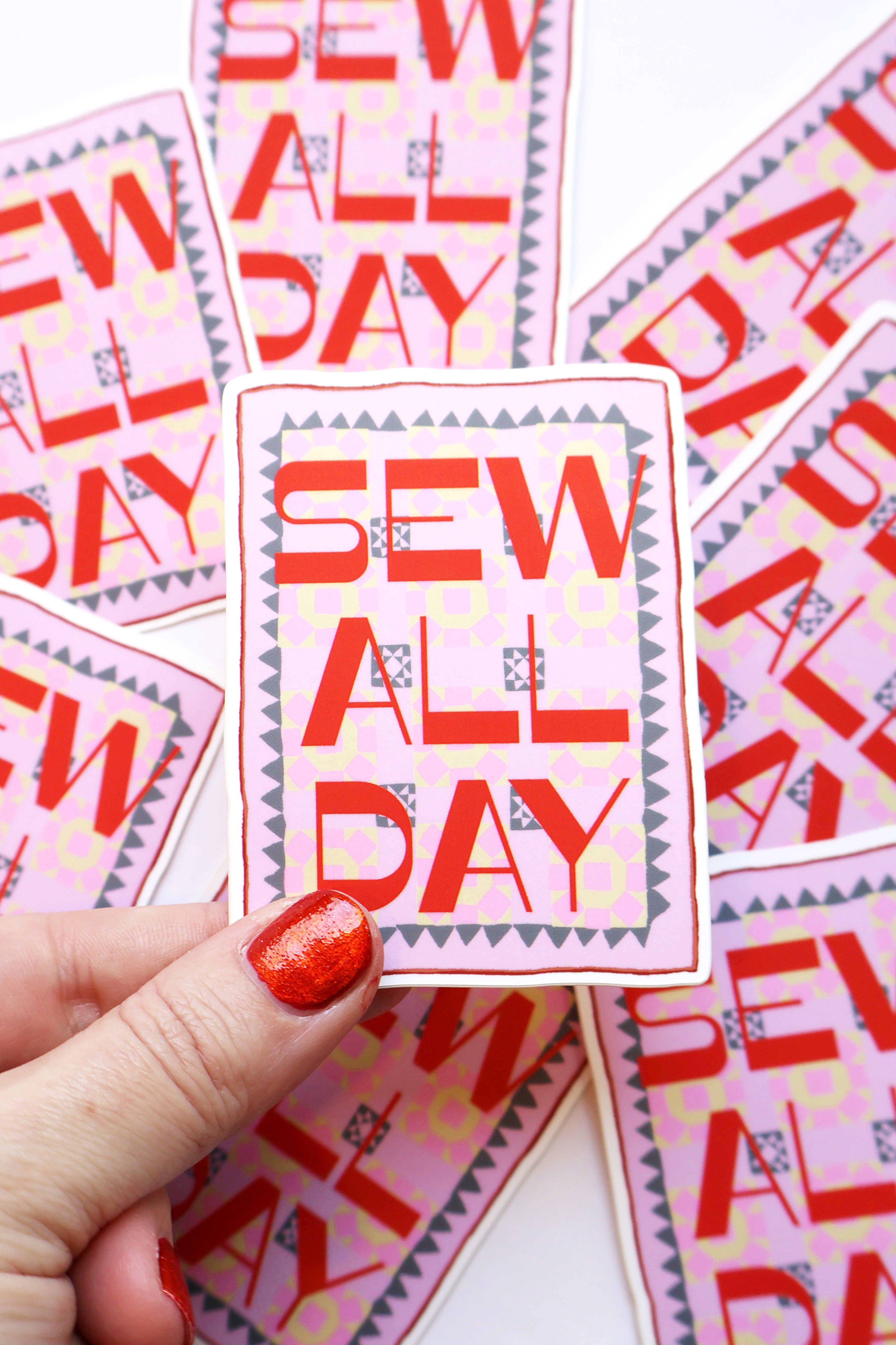 Sew all day sticker