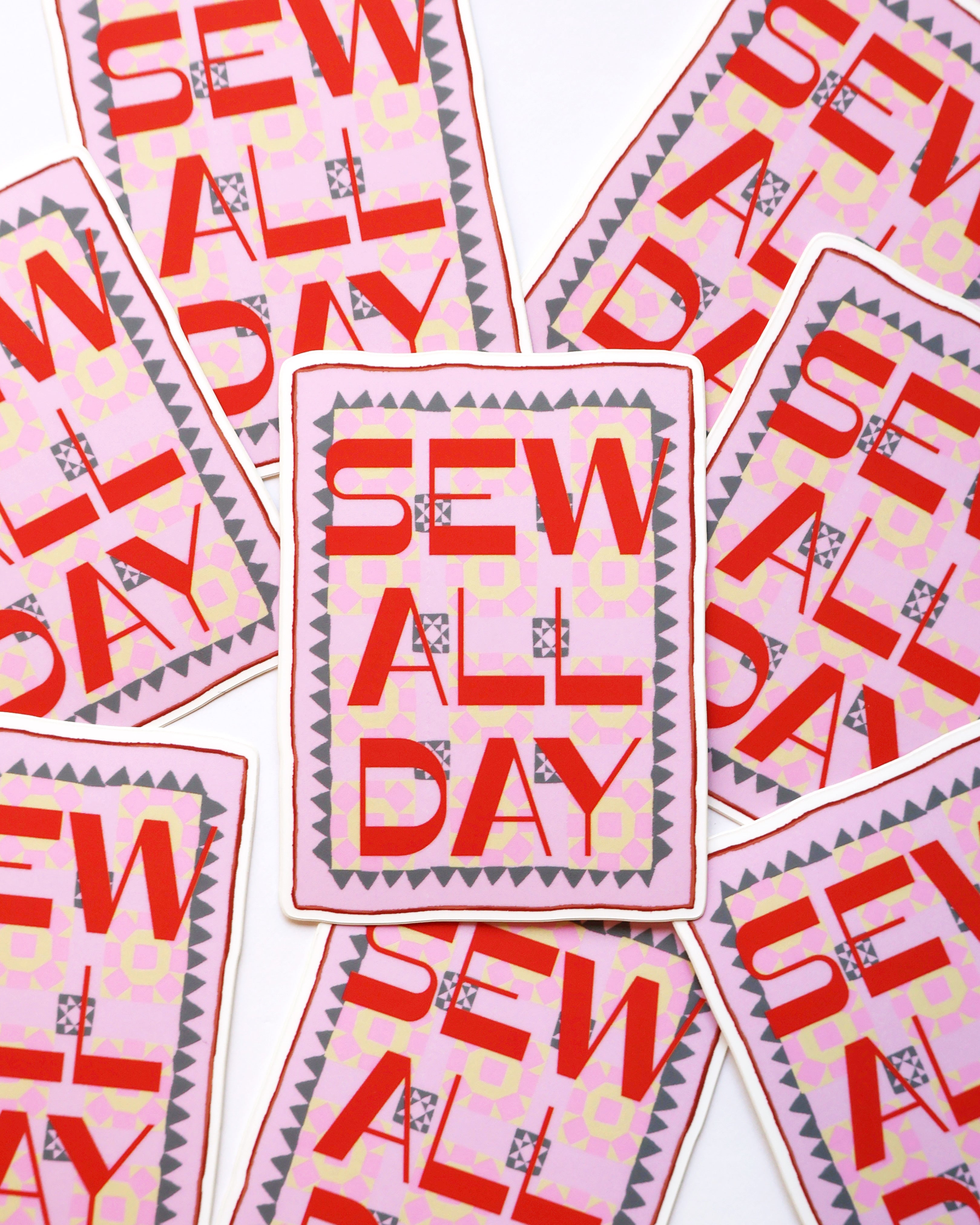 Sew all day sticker