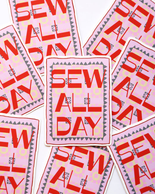 Sew all day sticker