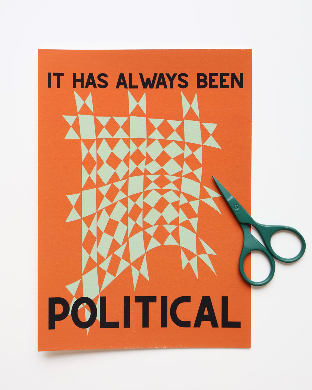 It has always been political - 5x7 print, red