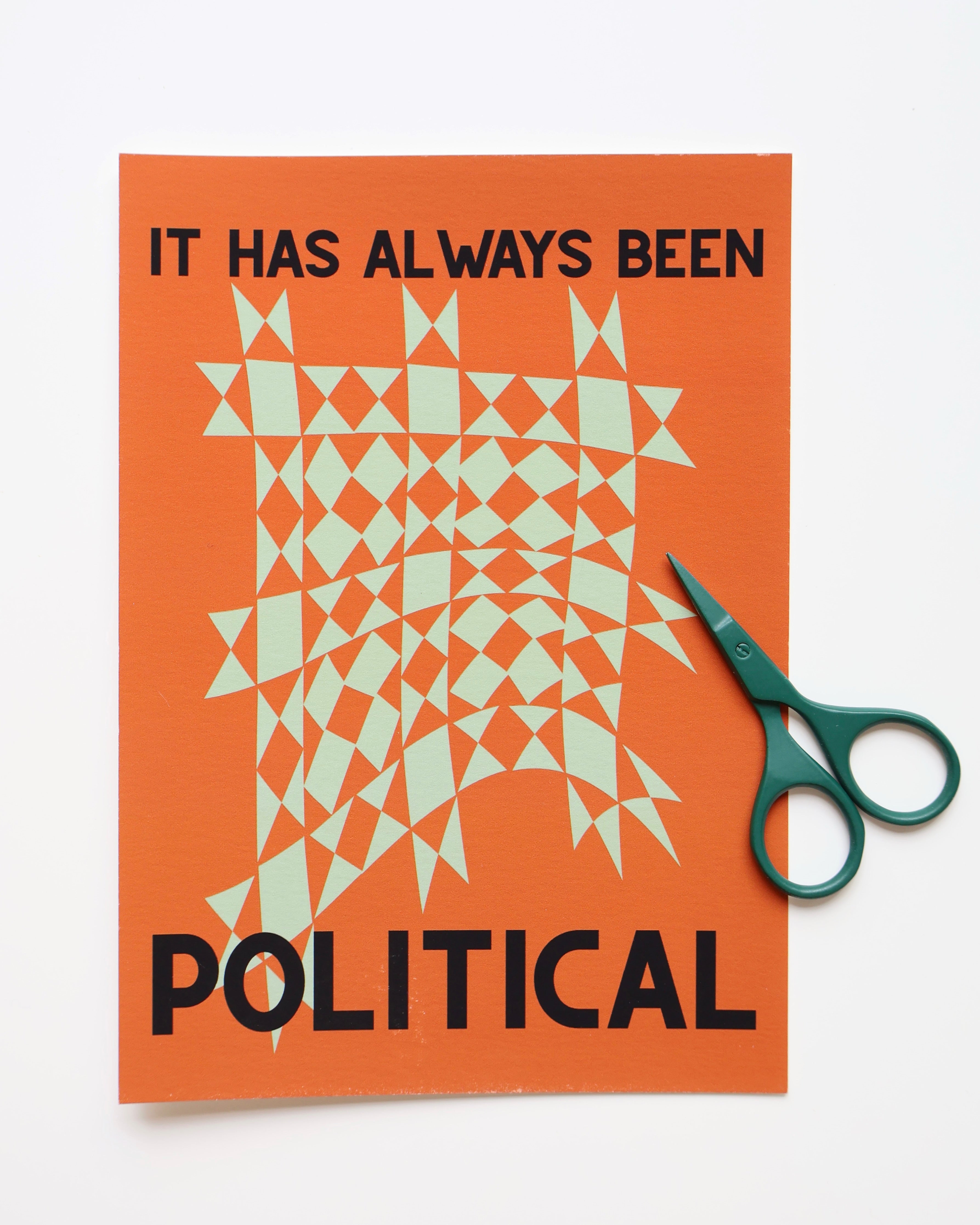 It has always been political - 5x7 print, red