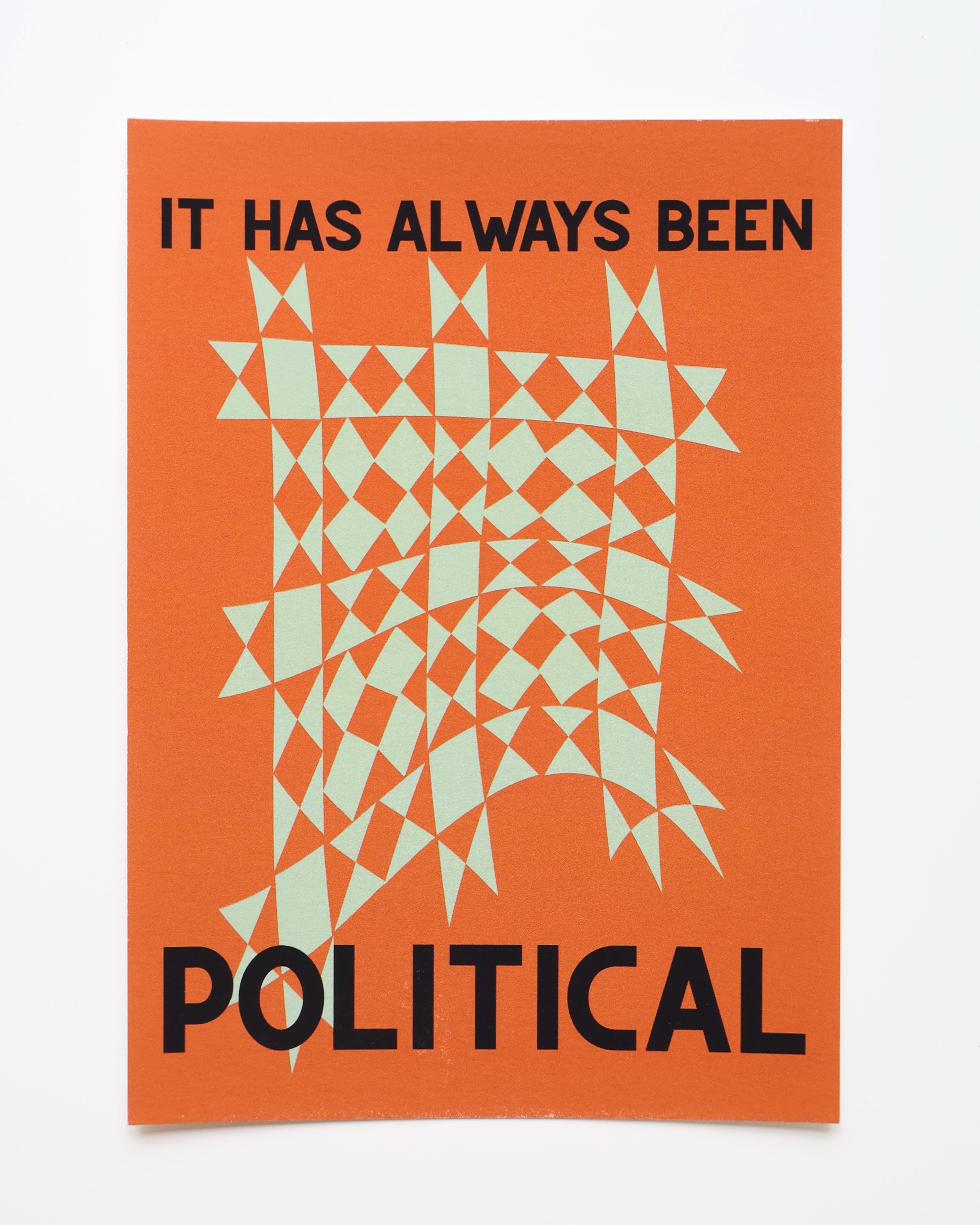 It has always been political - 5x7 print, red