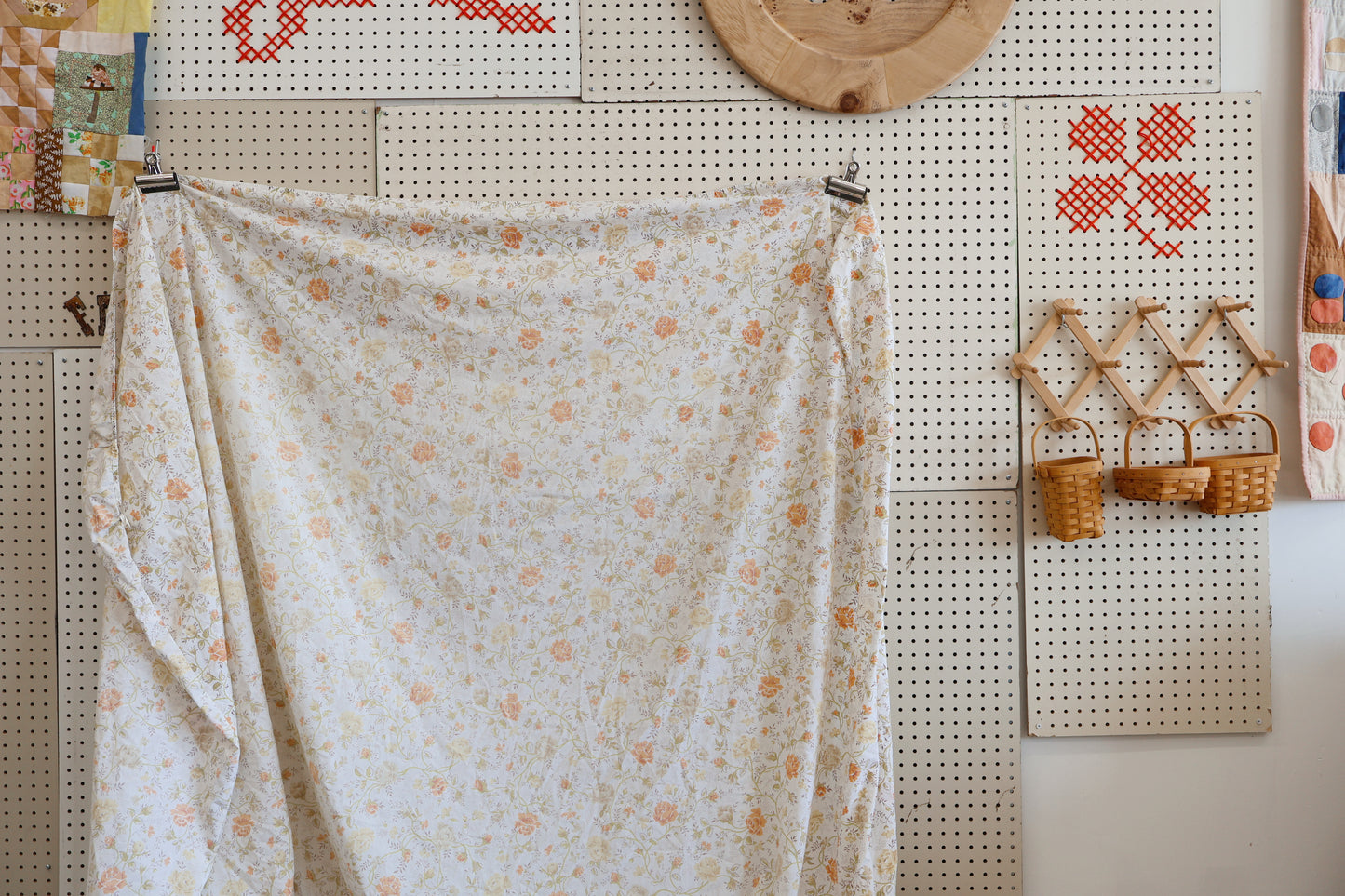 Yellow floral fitted sheet