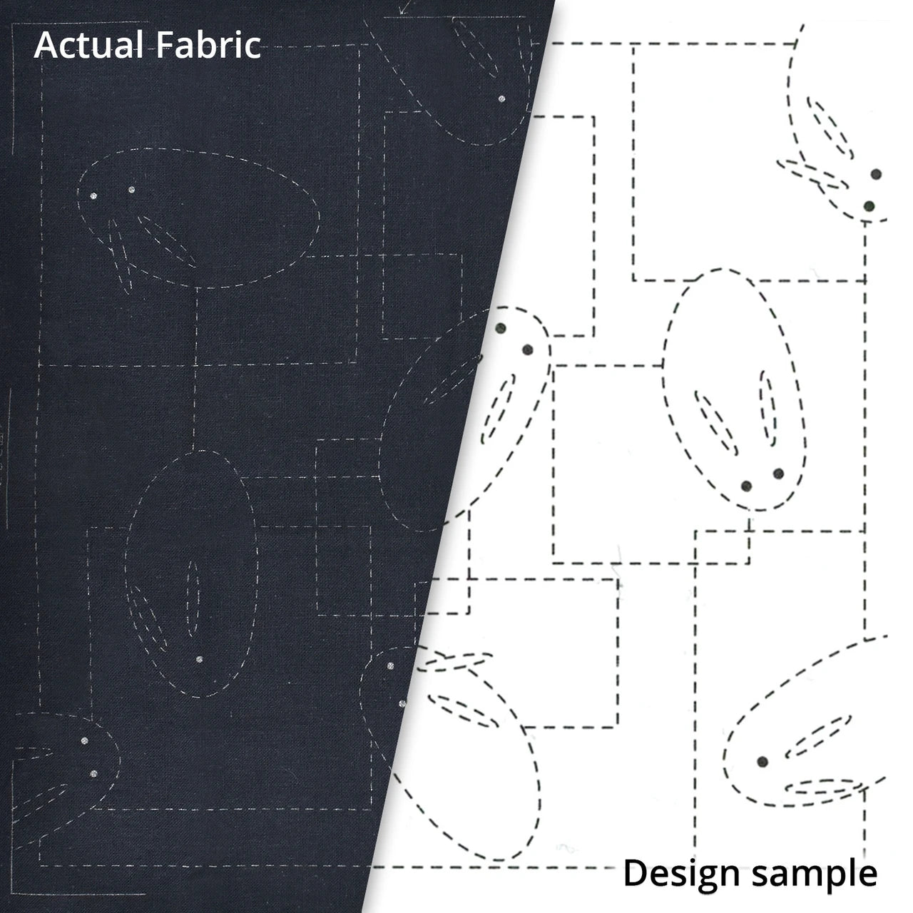 Black Rabbit Sashiko Sampler