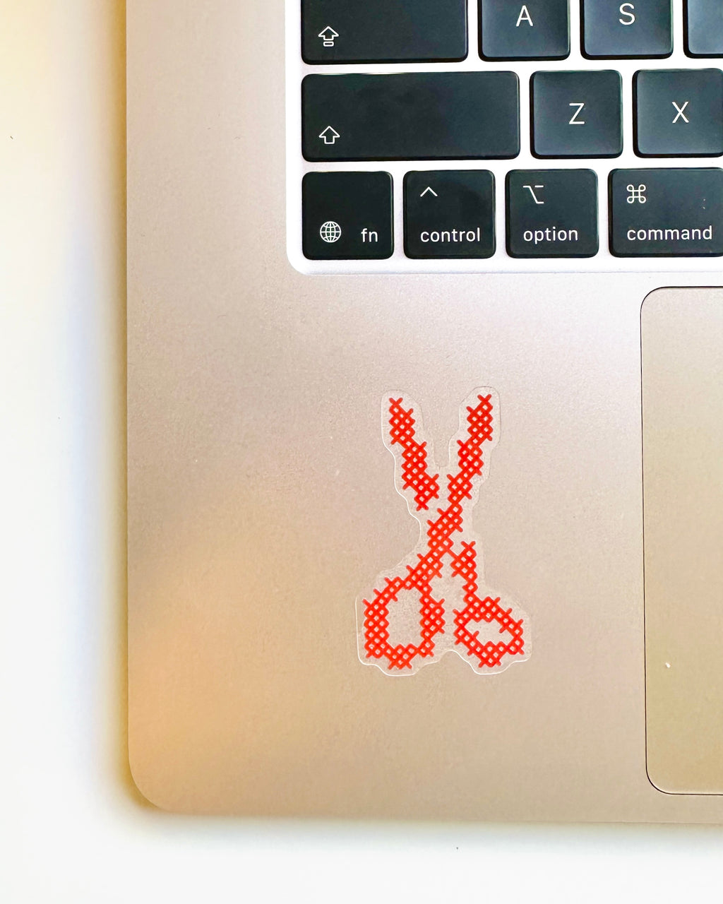 Cross stitch sticker sheet - clear vinyl!