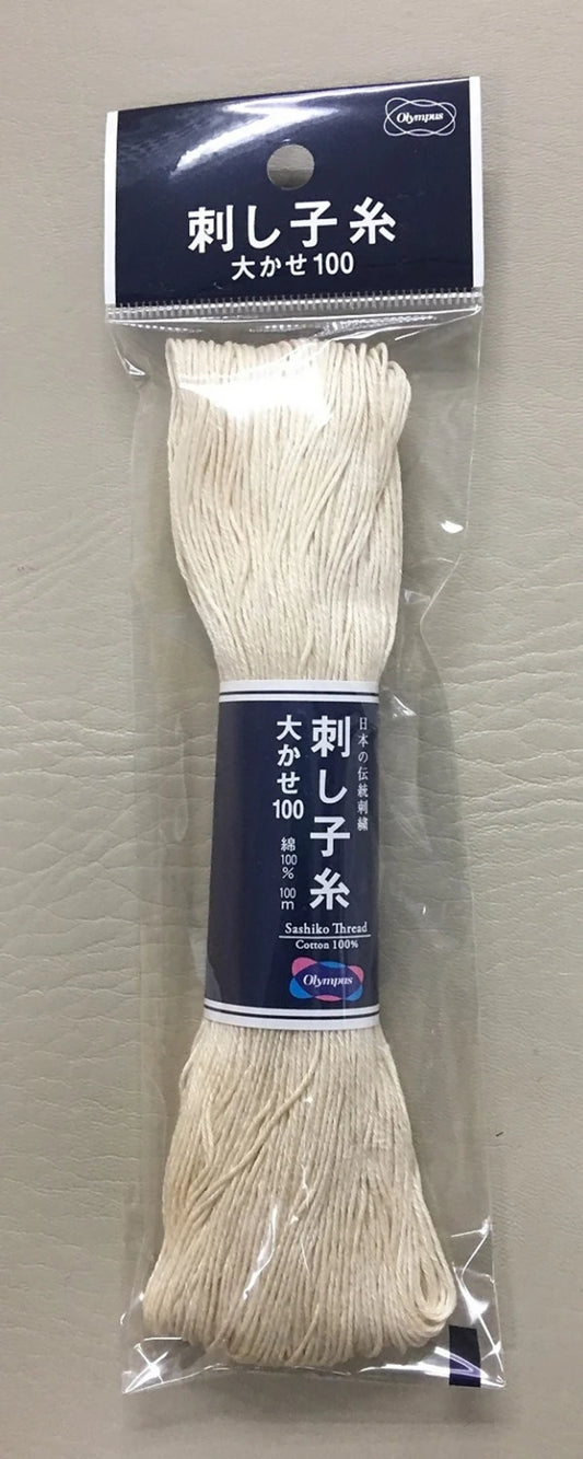Olympus Sashiko Thread -Large skein, 111yd, Off-White