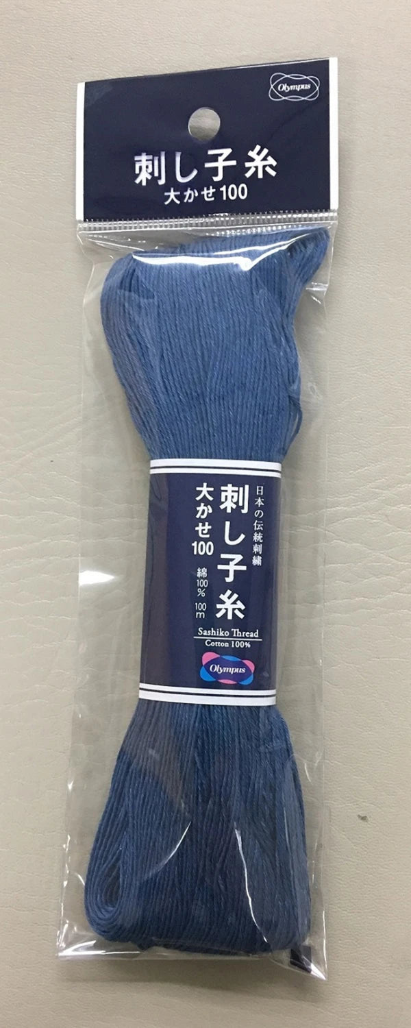 Olympus Sashiko Thread -Large skein, 111yd, Cobalt Blue