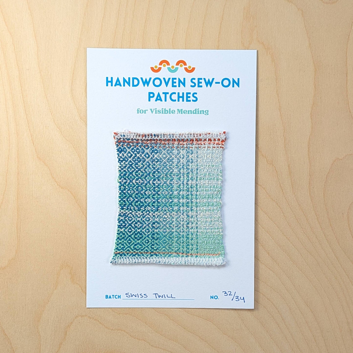 Handwoven Sew-on Patch - Swiss Twill No. 32 of 34