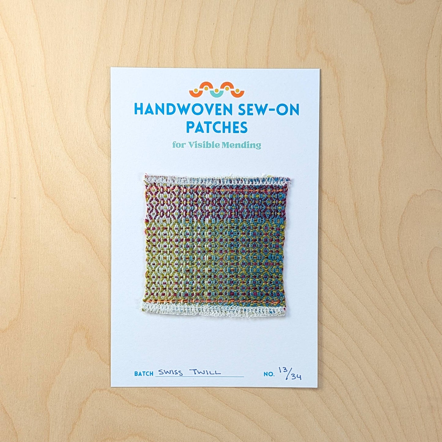 Handwoven Sew-on Patch - Swiss Twill No. 13 of 34