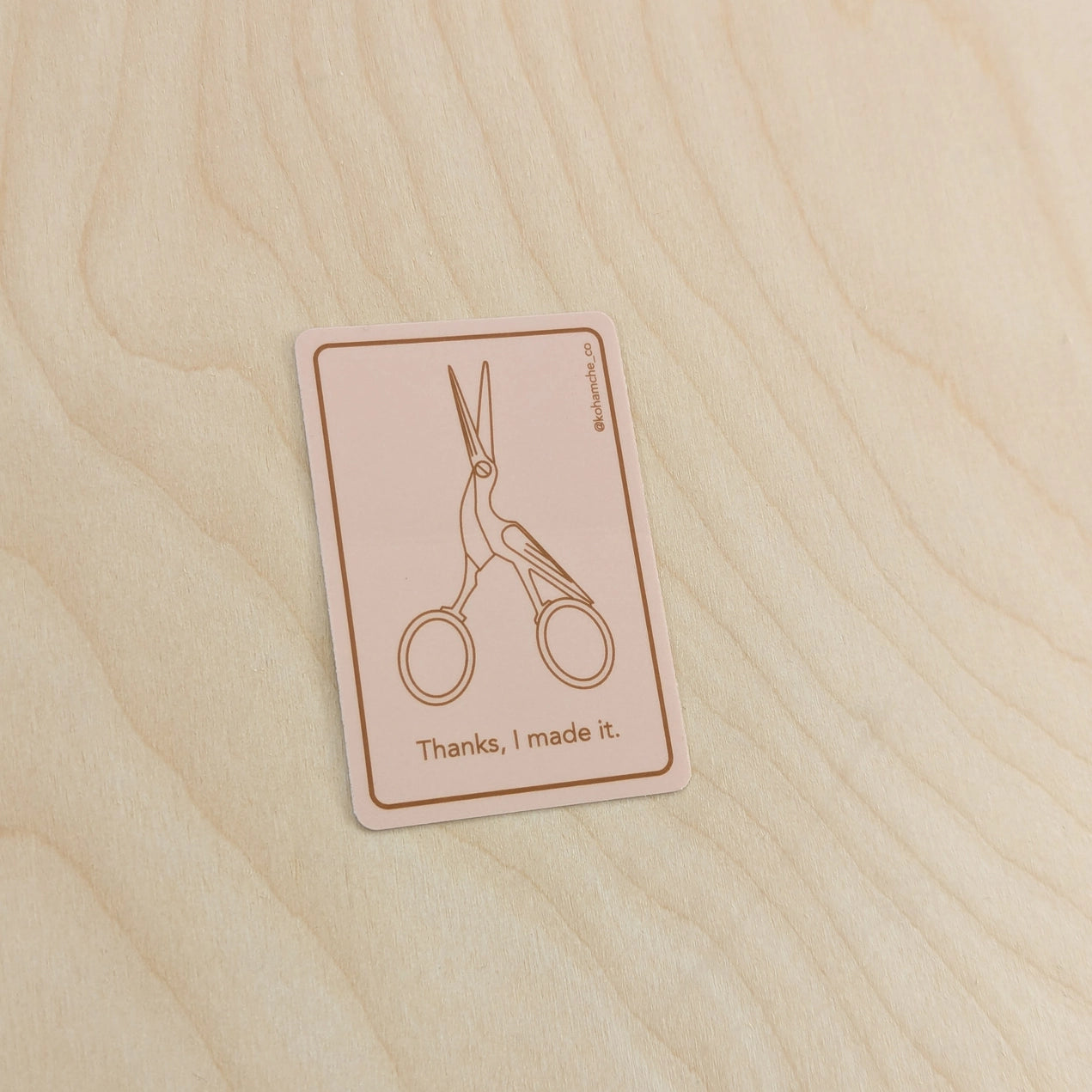 Thanks, I made it scissors sticker