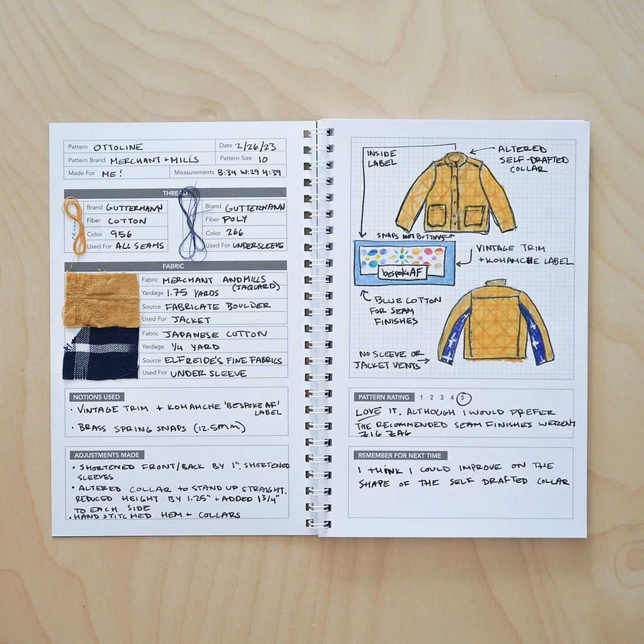 Sewing Journal