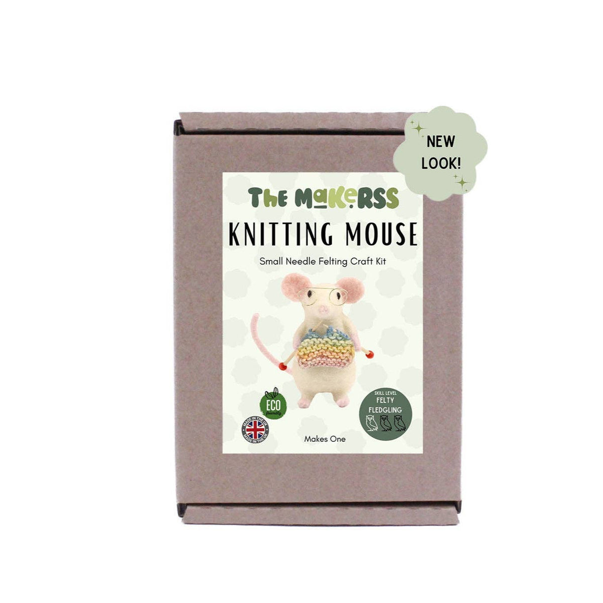 Knitting Mouse Small Needle Felt Kit