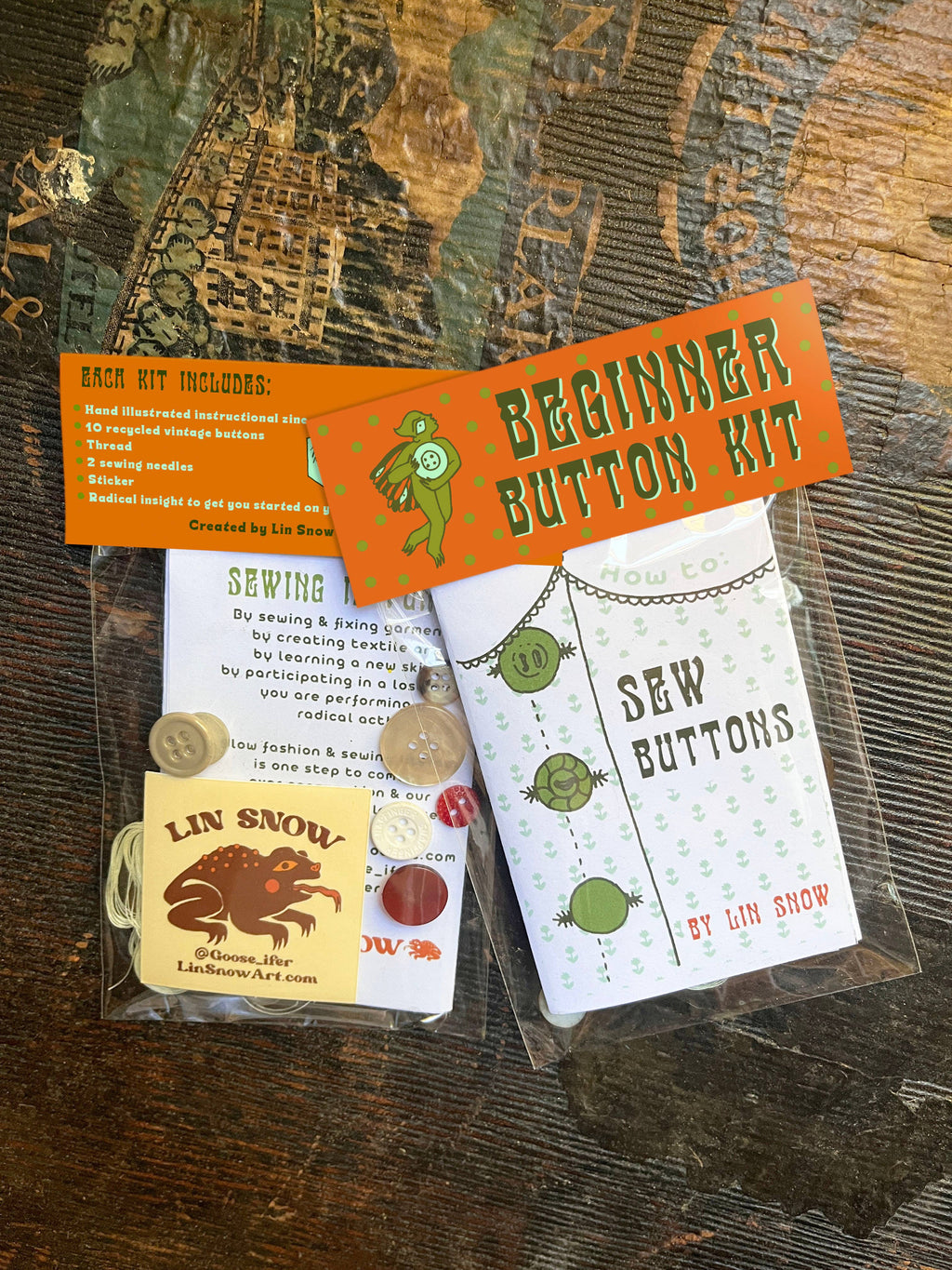 Button Sewing Zine Kit