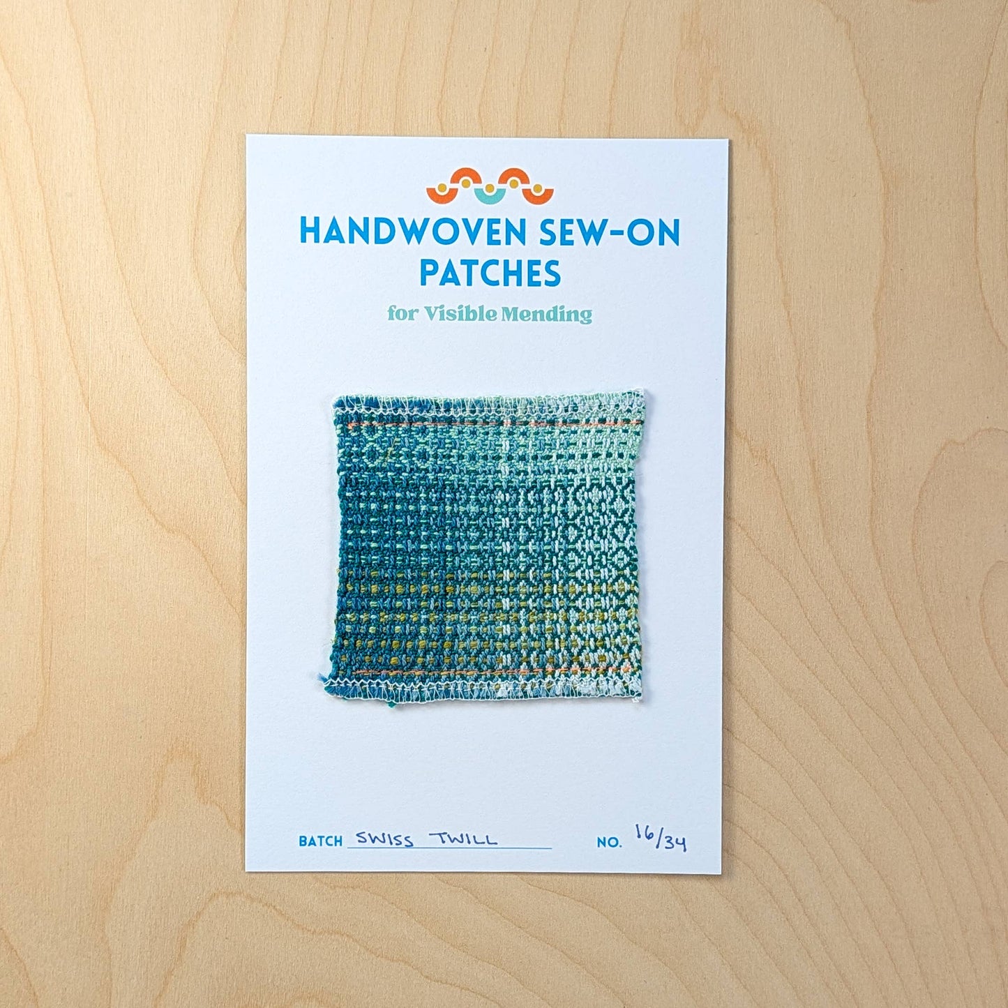 Handwoven Sew-on Patch - Swiss Twill No. 16 of 34