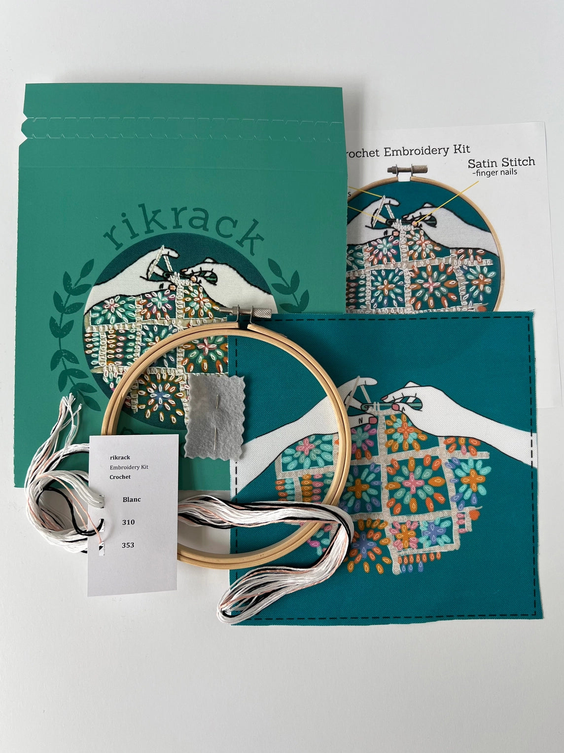 Rikrack crochet embroidery kit