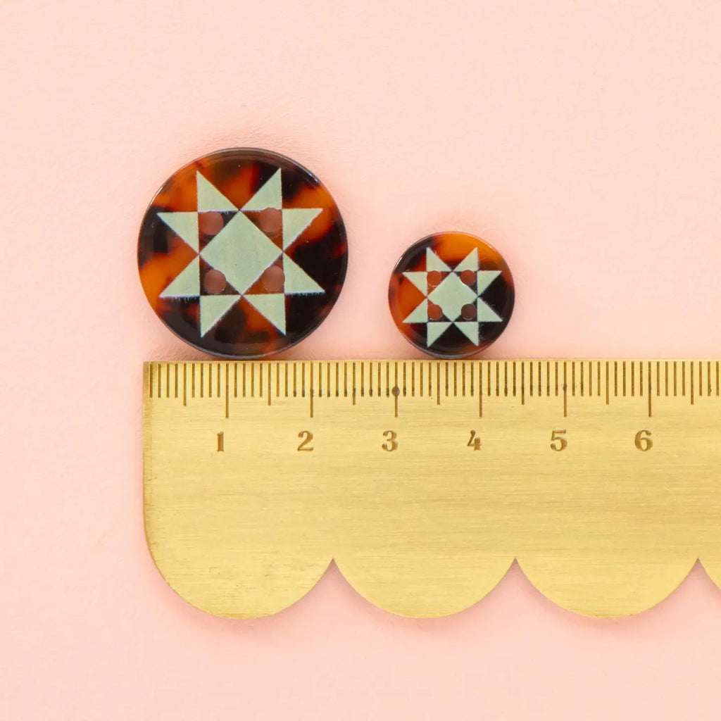 Quilt Star Large 1" Buttons
