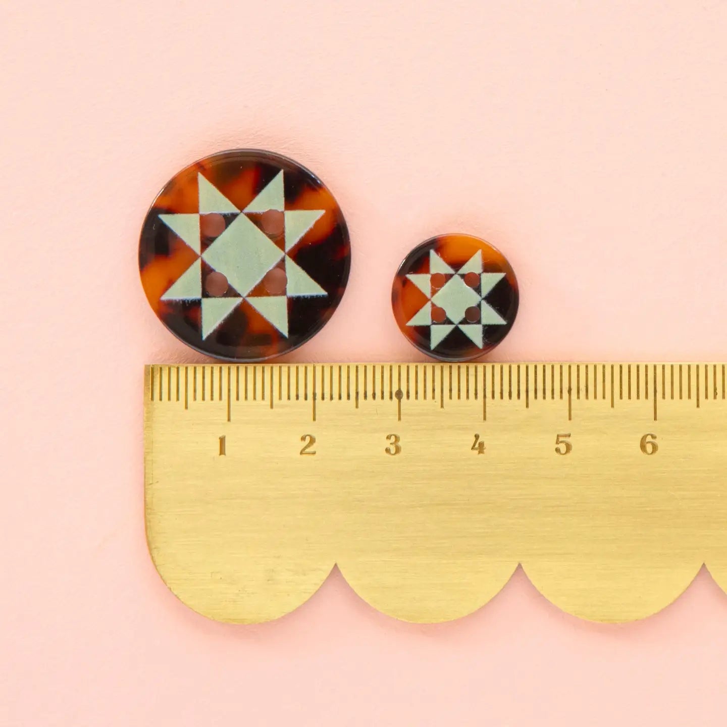 Quilt Star Large 1" Buttons