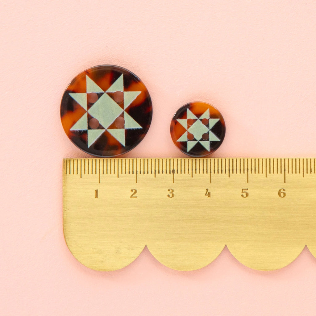 Quilt Star Small 5/8" Buttons